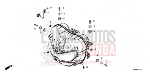 SCHEINWERFER (CRF1100A2/A4/AL2/D2/D4/DL2/DL4) CRF1100A2M de 2021